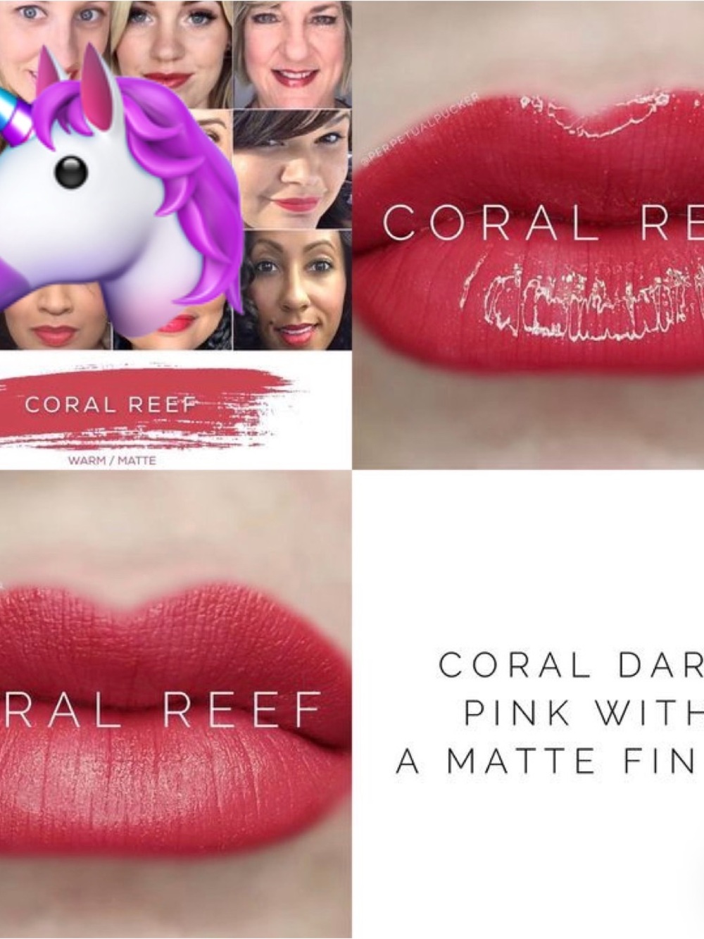 Lipsense by SeneGence Coral Reef Matte Lipstick - new never opened liquid lip